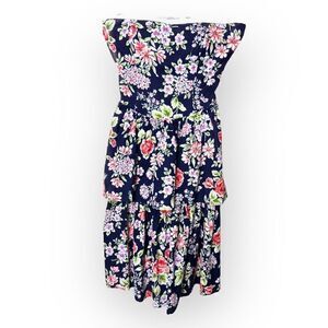 Walden Petite Blue Floral Dress Size 10 Sleeveless fit and flare